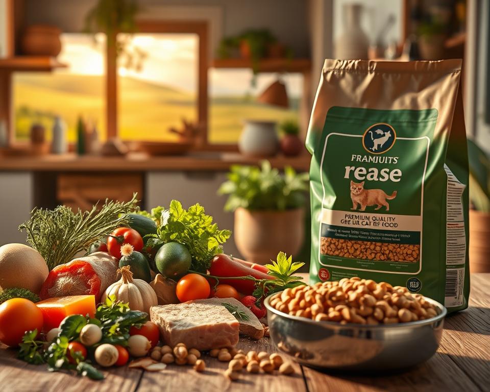 domáca strava alebo granule pre mačky