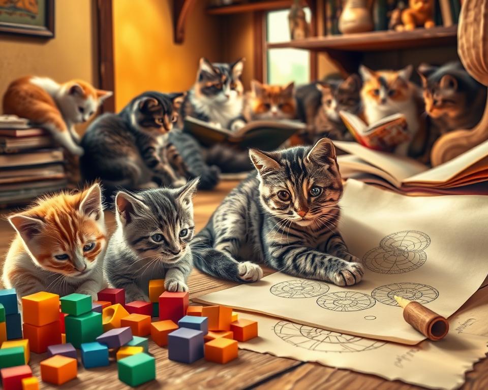 kreatívne učenie mačiek