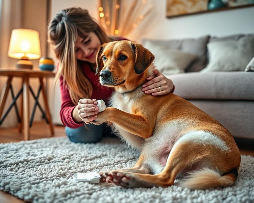 ošetrenie suchej pokožky psa v zime