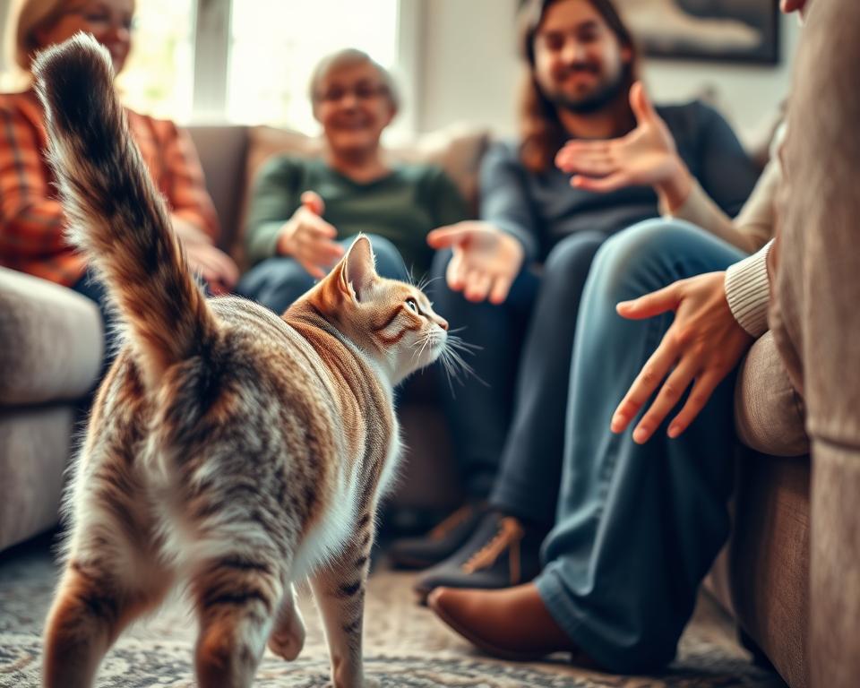 rozvíjanie vzťahu mačky s cudzími ľuďmi