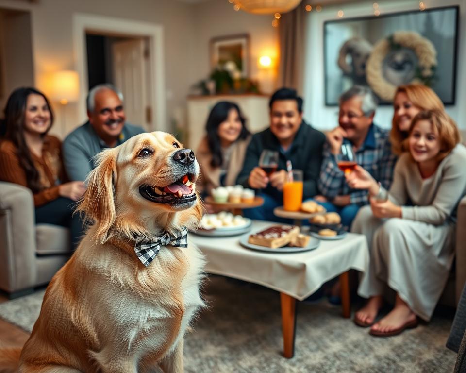 účasť psa na rodinných oslavách