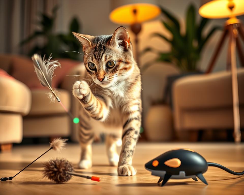 vplyv interaktívnych hračiek na mačku