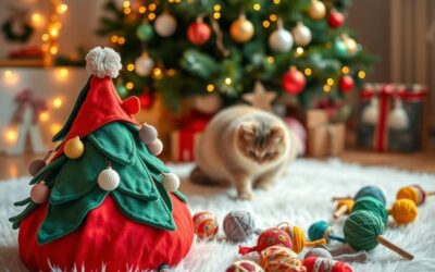 Vianočné DIY pre mačky – nápady na hračky a peliešky