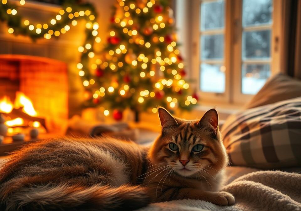 Štedrý večer s mačkou – ako vytvoriť útulnú atmosféru?