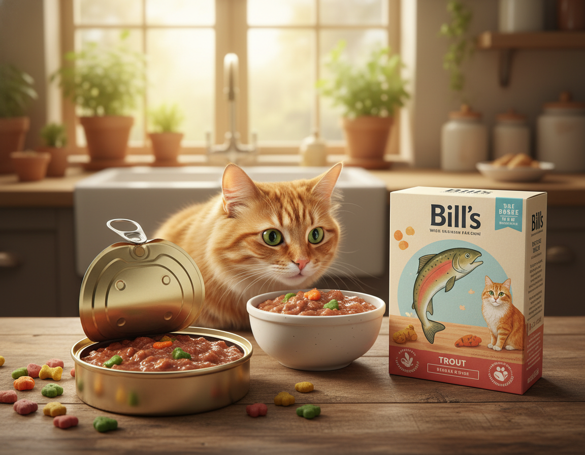 Mokré krmivo Bill’s s pstruhom – teraz za akciovú cenu!