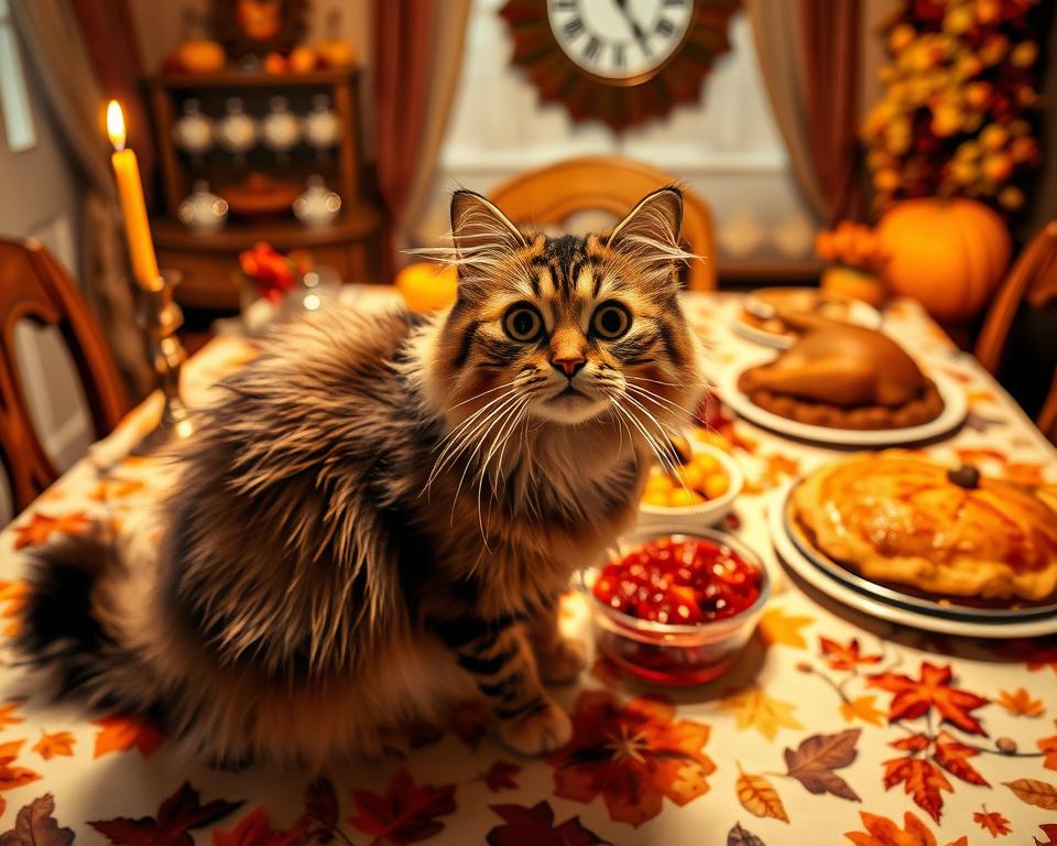 darček na Deň vďakyvzdania pre mačku