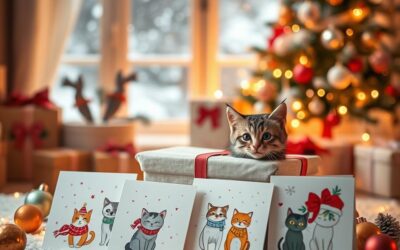 Mačací blog 19 Vianočné tlačiteľné darčekové karty pre milovníkov mačiek