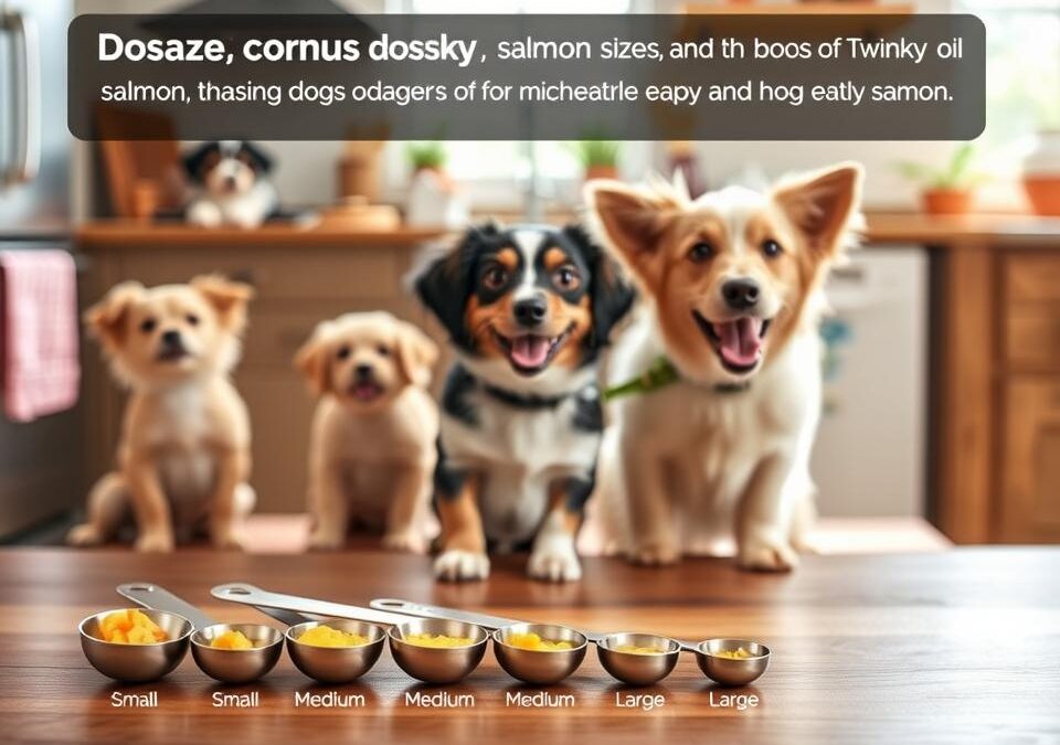 Dávkovanie lososového oleja Twinky pre rľzne veľkosti psov