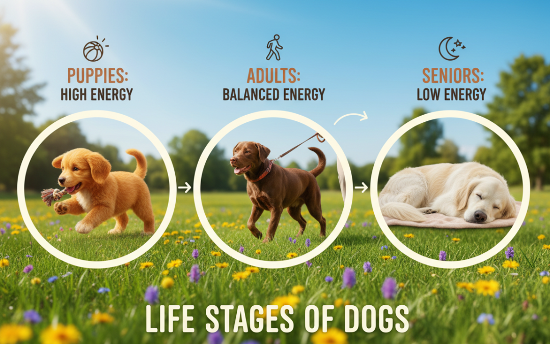 Energetické potreby psov podľa veku – ako sa menia