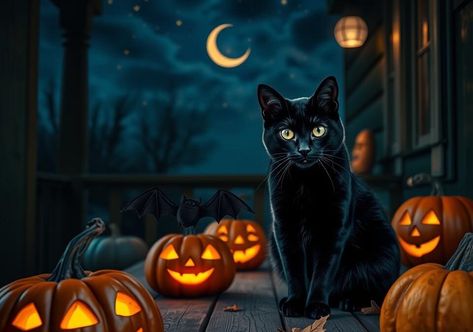 Mačka a Halloween – nebezpečné alebo zábavné?