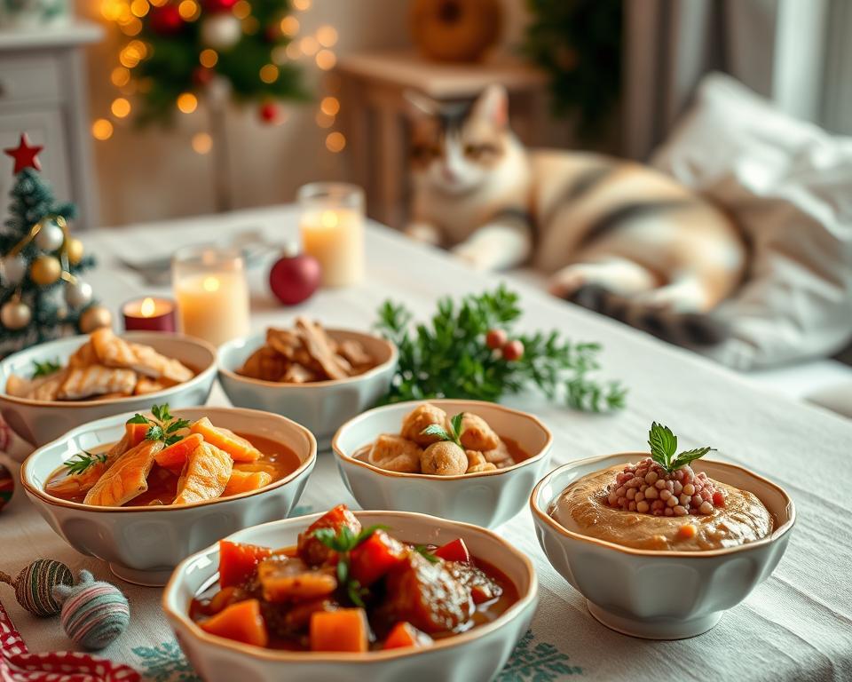 jedlo na Deň vďakyvzdania a mačka