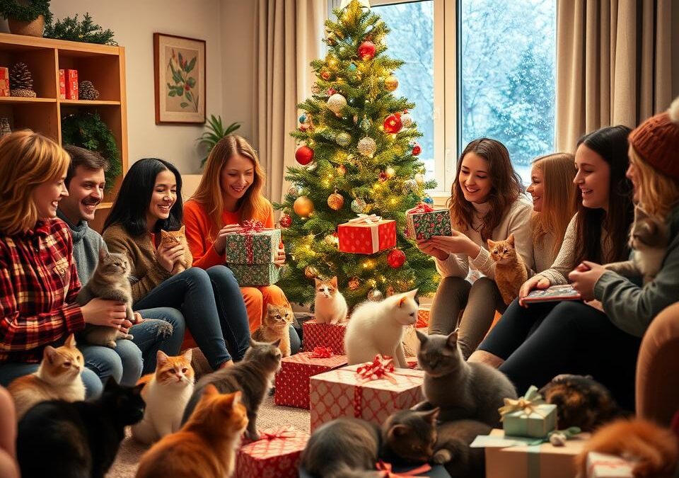 Hra na výmenu darčekov pre milovníkov mačiek – budovanie komunity počas sviatkov