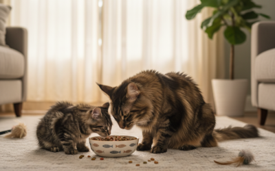 Skúsenosti malých a veľkých mačiek s rovnakým krmivom