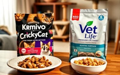 Krmivo CricksyCat na podporu srsti a kože vs Vet Life