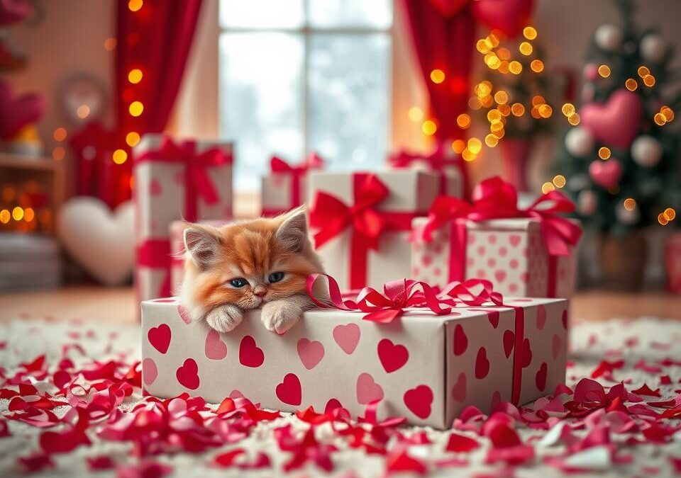 Valentín pre milovníkov mačiek – nápady na darčeky, ktoré si užijete obaja