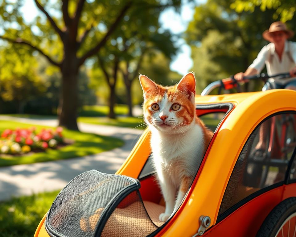 macka-v-cyklistickom-voziku mačka v cyklistickom vozíku