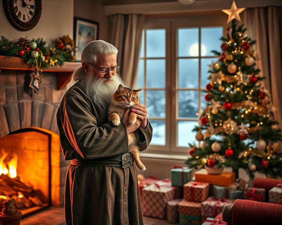 mikulašské prekvapenie pre mačku