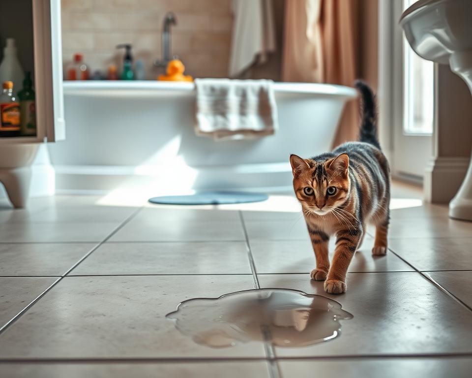 nebezpečenstvá v kúpeľni pre mačky