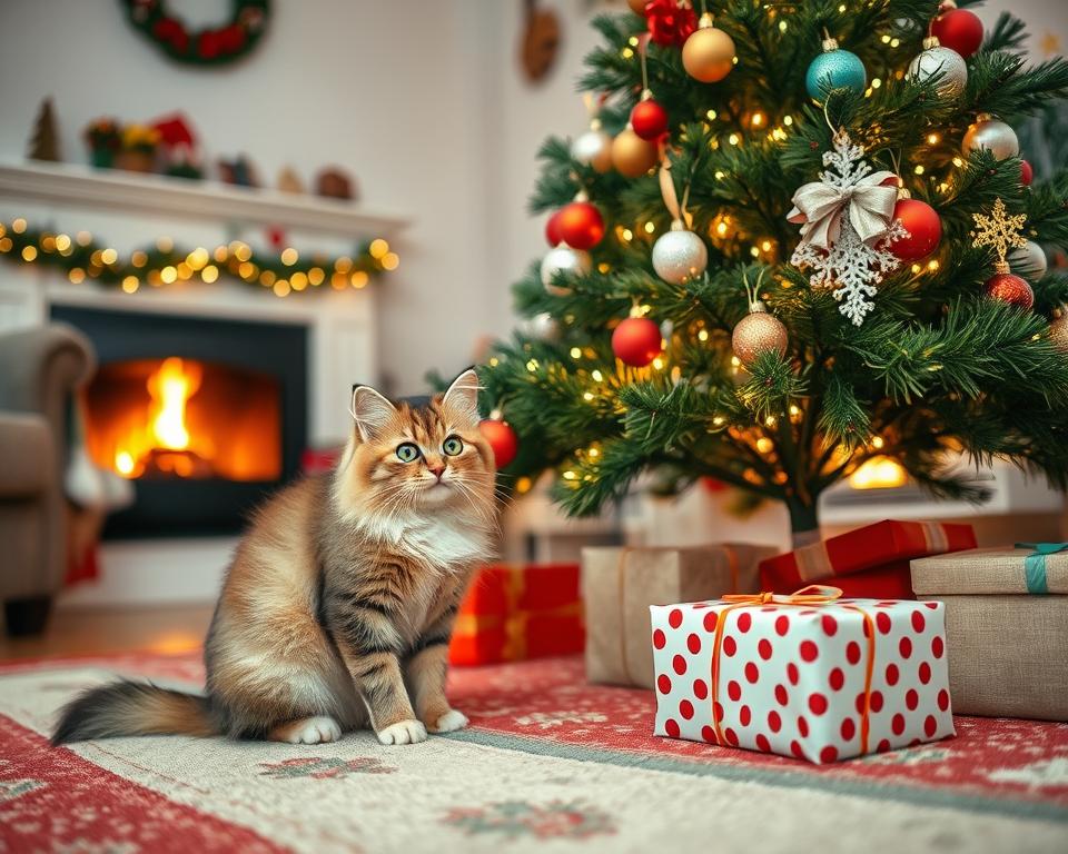 nebezpečenstvá vianočného stromčeka pre mačku