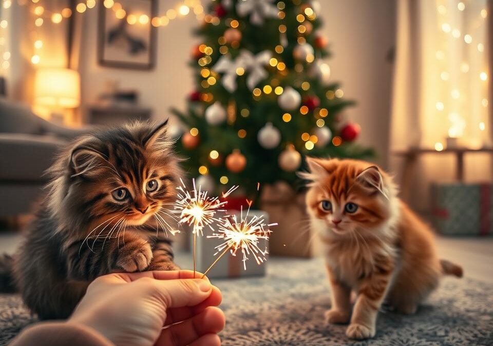 Mačka a prskavky – čo počas sviatkov URČITE nerobiť