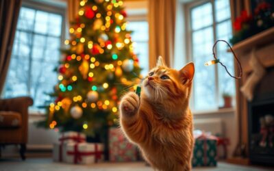 Mačací blog 19 Mačka a vianočné svetielka – dekorácia alebo pasca?