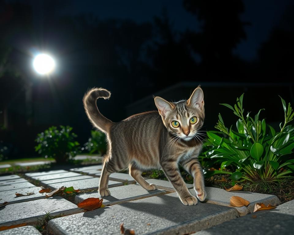 nočná aktivita mačky