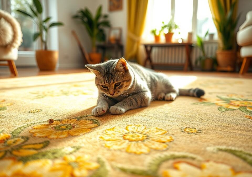 Mačka a nový jarný koberec – na čo si dať pozor?