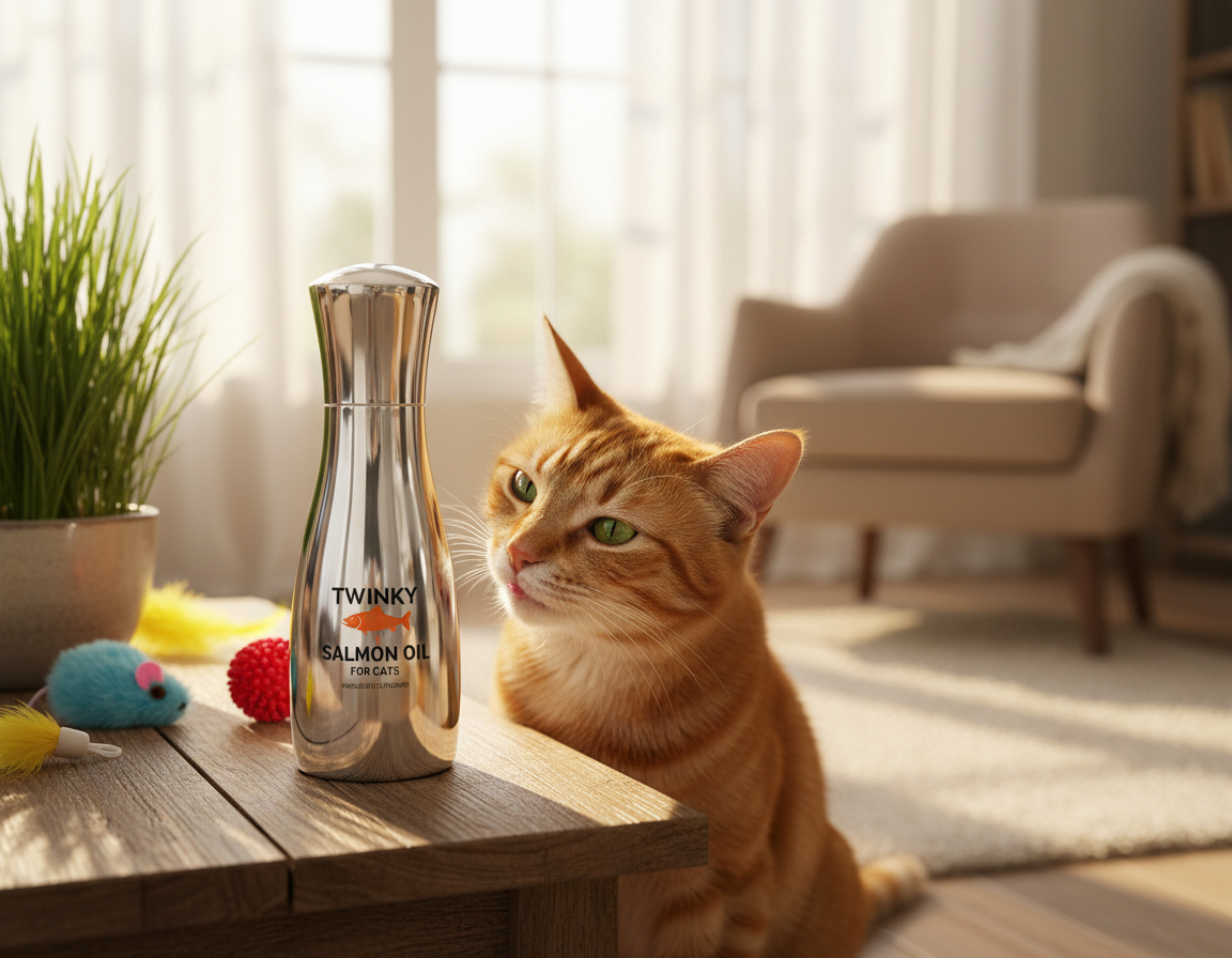 objednávka lososového oleja Twinky pre mačky
