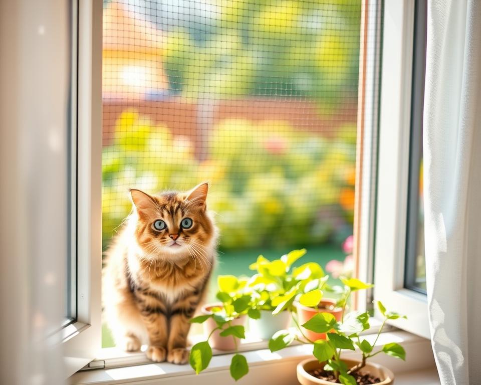 ochranné siete na okná pre mačky