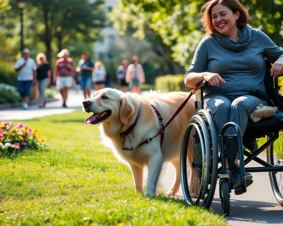 pes na pomoc osobám s pohybovým postihnutím