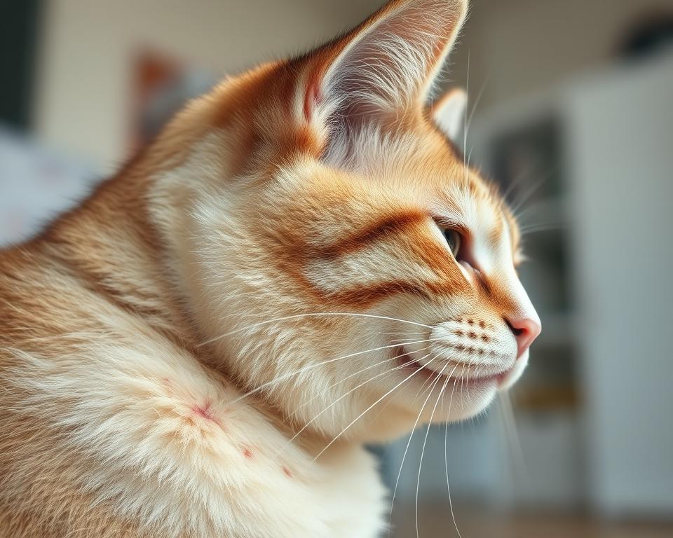 podráždenie kože u mačiek spôsobené alergiou
