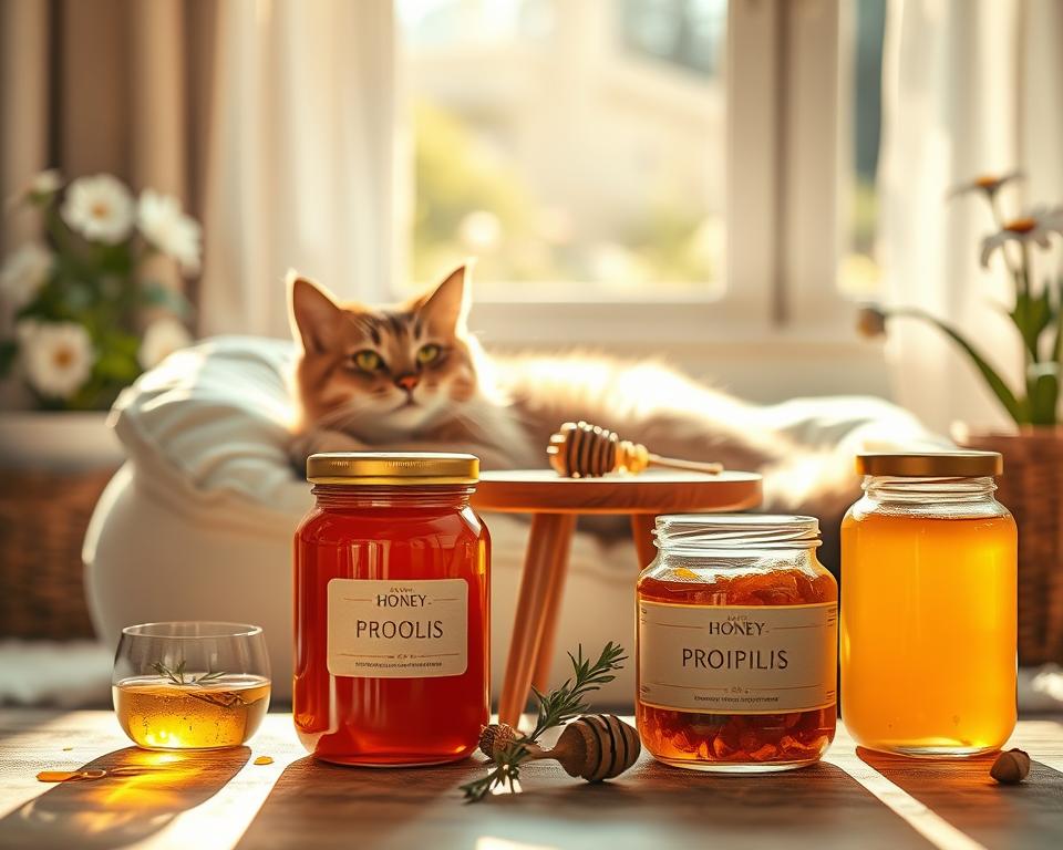 pouzitie-medu-a-propolisu-u-maciek použitie medu a propolisu u mačiek
