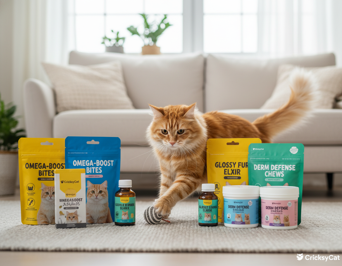 Najobľúbenejšie produkty CricksyCat pre kožu a srsť mačiek