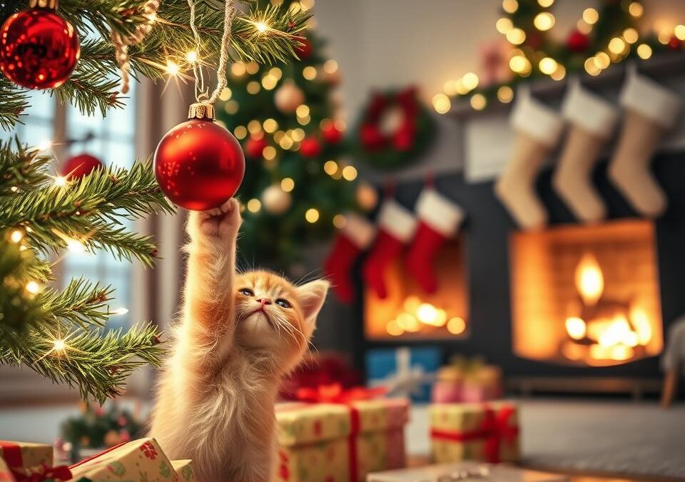 Prvé Vianoce tvojej mačky – sprievodca pre začínajúcich majiteľov