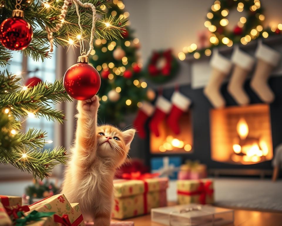 prvé Vianoce mačky