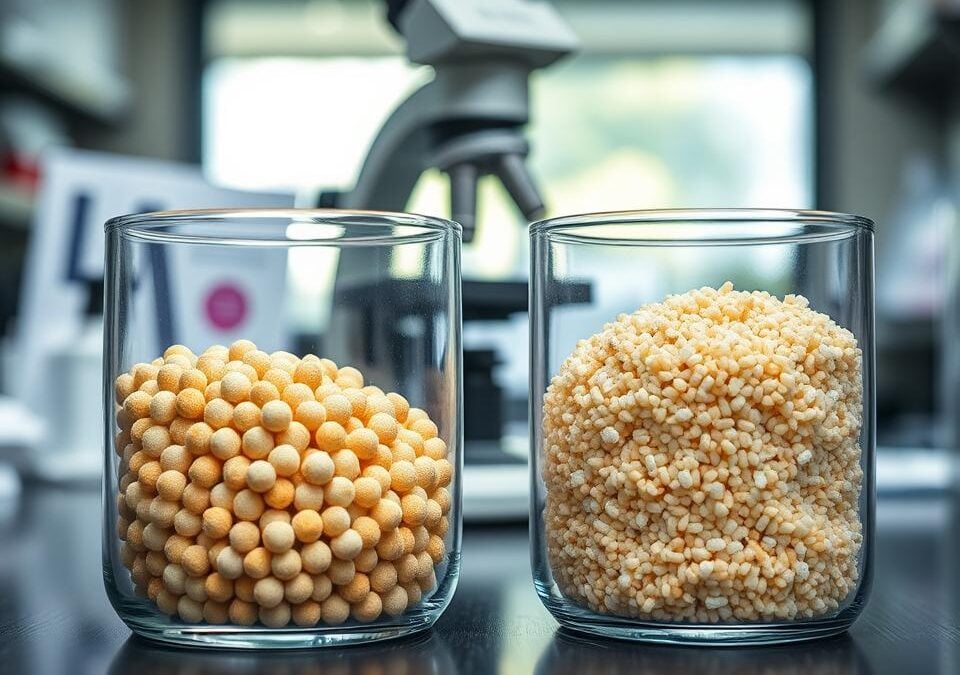 Juliet vs Ted: rozdiely v zložení a veľkosti granúl