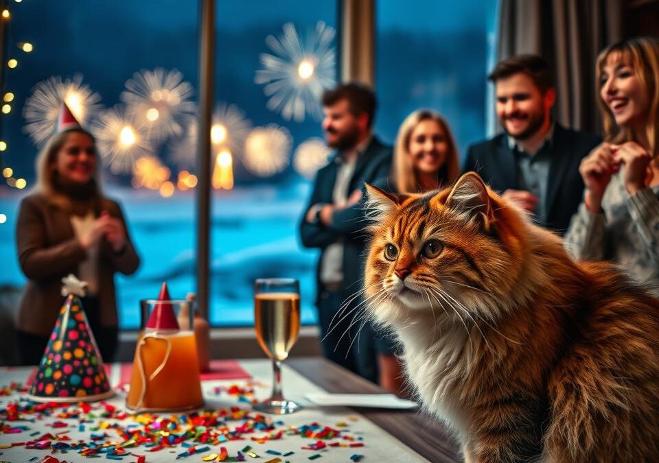 Silvestrovská párty? Na čo si dať pozor, ak je mačka s tebou