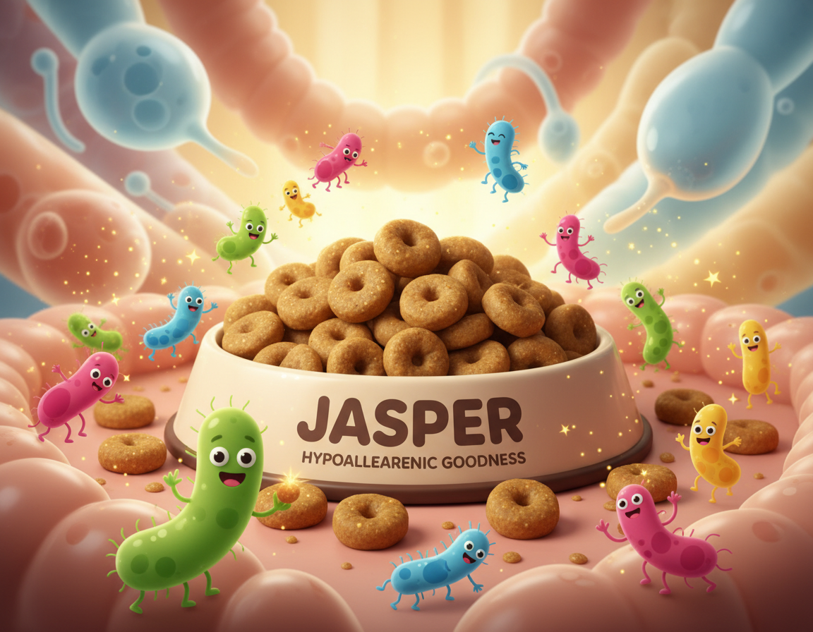 skúsenosti s črevnou mikroflórou po hypoalergénnom krmive Jasper