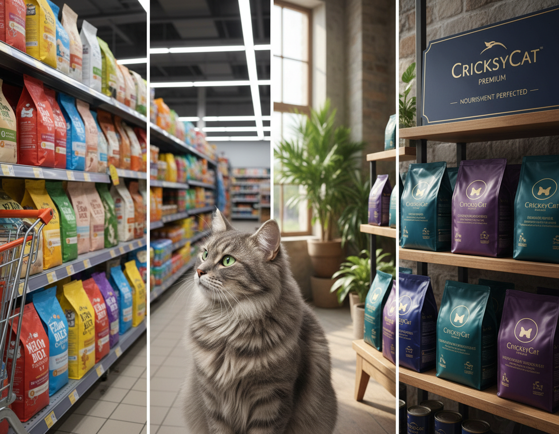 supermarketové krmivo vs CricksyCat