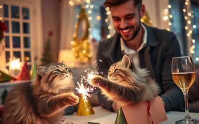 Mačací blog 17 Silvestrovské párty s mačkou – čo je v poriadku a čo nie