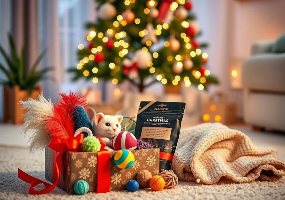 Vianočný darčekový balíček pre mačku – čo doň vložiť?