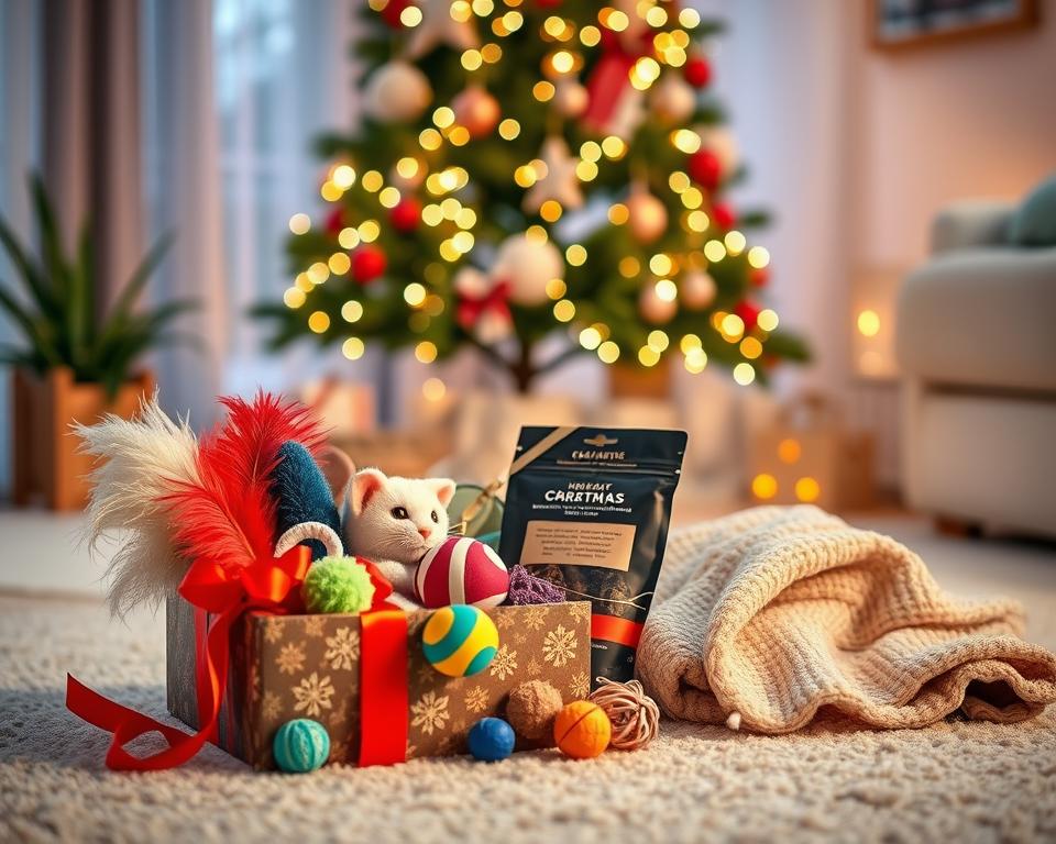 sviatočný balíček pre mačku