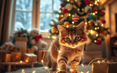 Mačky a sviatočný lesk – ako na ne pôsobí?