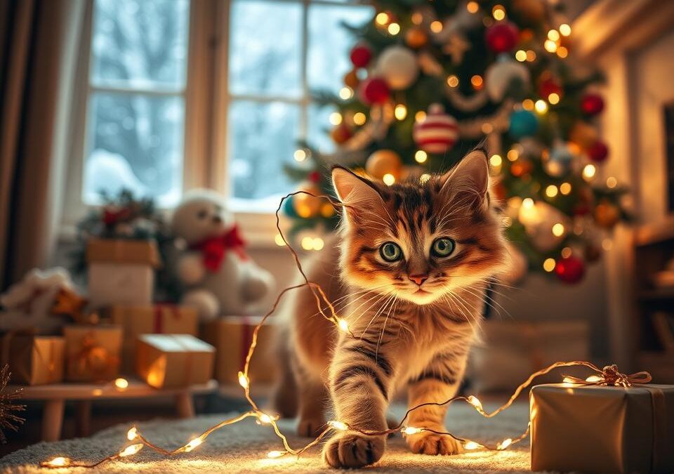 Mačky a sviatočný lesk – ako na ne pôsobí?