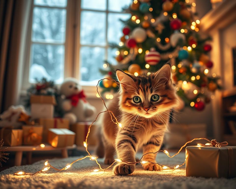 Mačky a sviatočný lesk – ako na ne pôsobí?