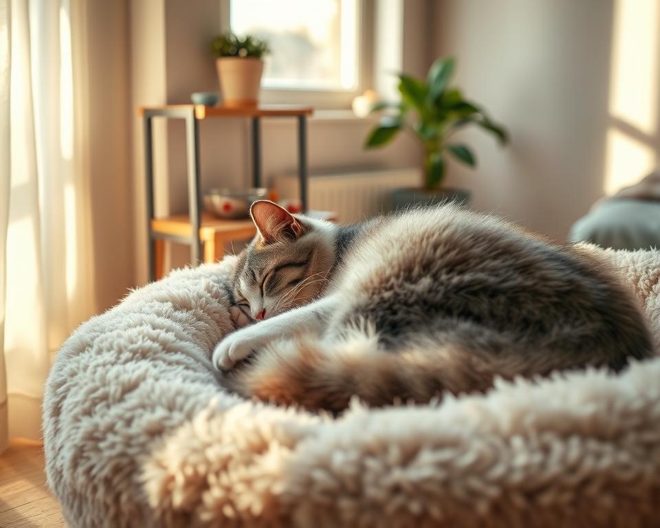 udržiavanie spánkovej rutiny mačky