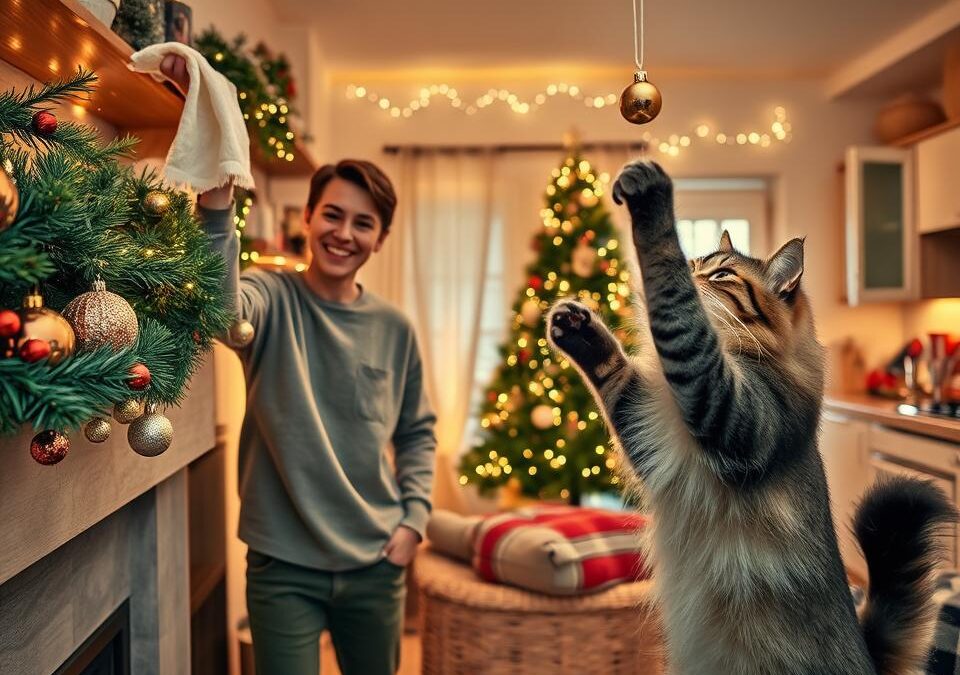 Vianočné upratovanie pre majiteľov mačiek – ako sa pripraviť