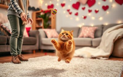 Mačací blog 17 Valentínske nápady na spoločné hranie s mačkou