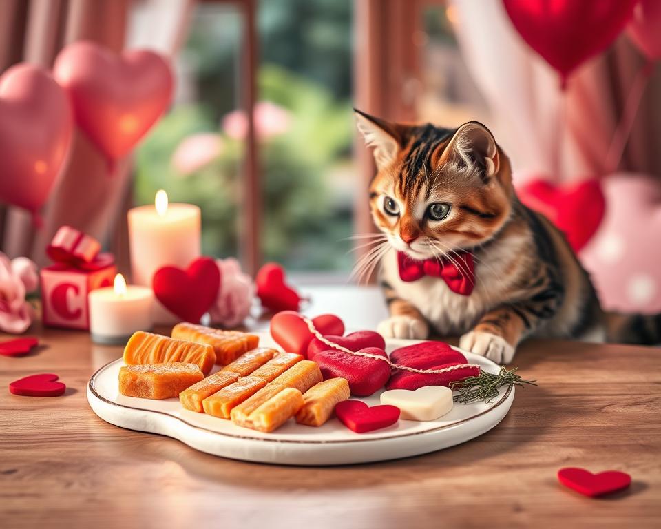 valentínska odmena pre mačku