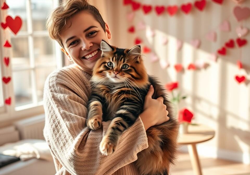 Valentín a mačky – čas na objímanie